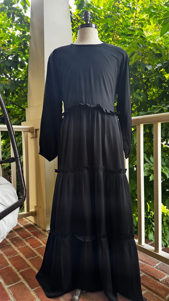 Image of Black Pleated Teir 