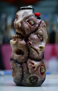 Image 20 of Face Off collectible Bic lighter sleeve, glow in the dark,  original sculpt, functional art OOAK