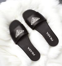 Image 1 of BLACK PRADA SLIDES