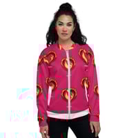 Image 2 of ZEN EXP - “Flaming Hearts” Women’s Bomber Jacket