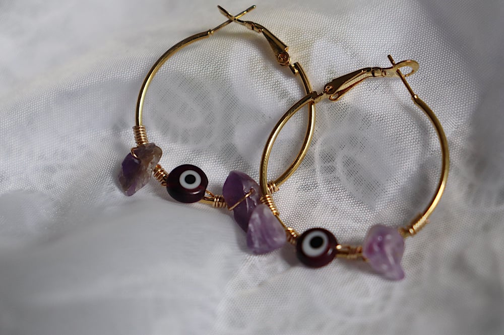 Image of Evil Eye Hoops (2 options) 