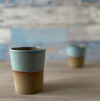 Image 2 of Set of 2 blue planter cups.