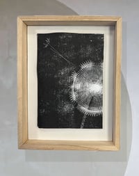 Geometric woodcut print 