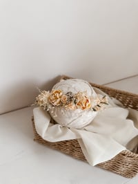 Image 7 of yellow peony & wildflowers halo