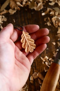 Image 8 of     Oak Leaf Pendant Necklace