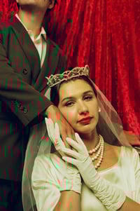 Image 1 of 1950s Scalloped Pearl Crown