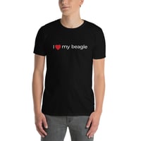 Image 2 of Beagle Unisex T-Shirt, black
