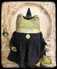 Image 2 of Tess the Toad Witch Folk Art Creation