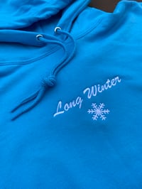 Image 2 of 2021 Embroidered Logo Hoodie (Aqua)