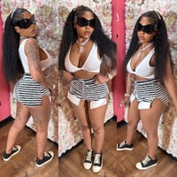 Image 1 of Black & White Fur Shorts