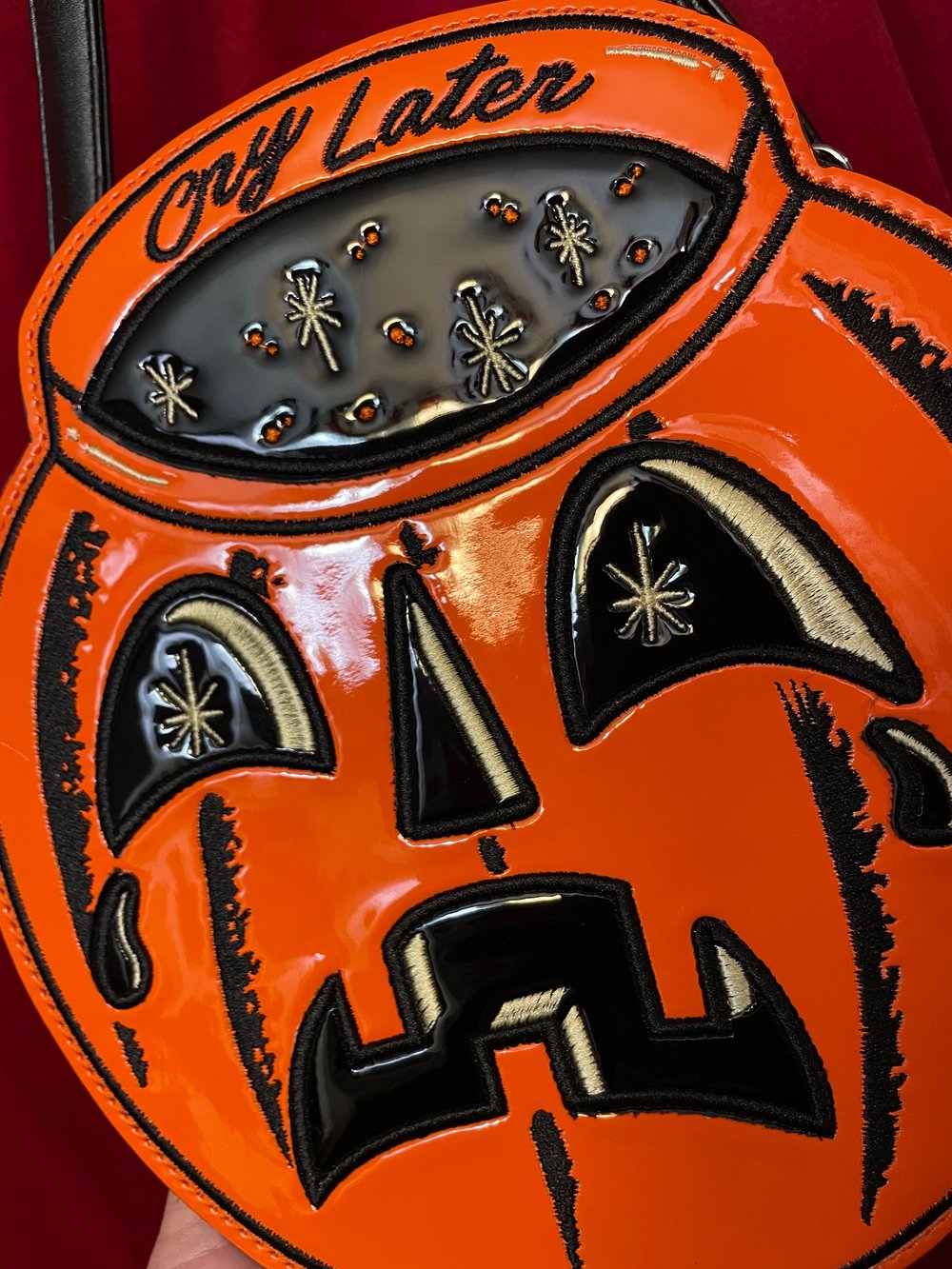 1 LEFT Neon Orange Smile Now Cry Later Bag