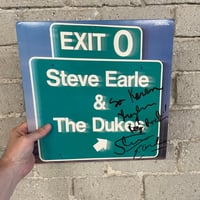 Image 1 of Steve Earle & The Dukes – Exit 0 - First press promo LP signed!
