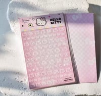 Image 5 of 2PCS Kawaii Hello Relief Stickers Cute Anime Student DIY Waterproof Nail Stickers