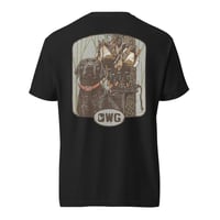 Image 1 of OWG - Black Lab Timber Mallards Left Sleeve Brand Unisex garment-dyed heavyweight t-shirt