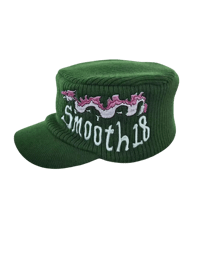 Image 1 of dragon brimmed pill box beanie