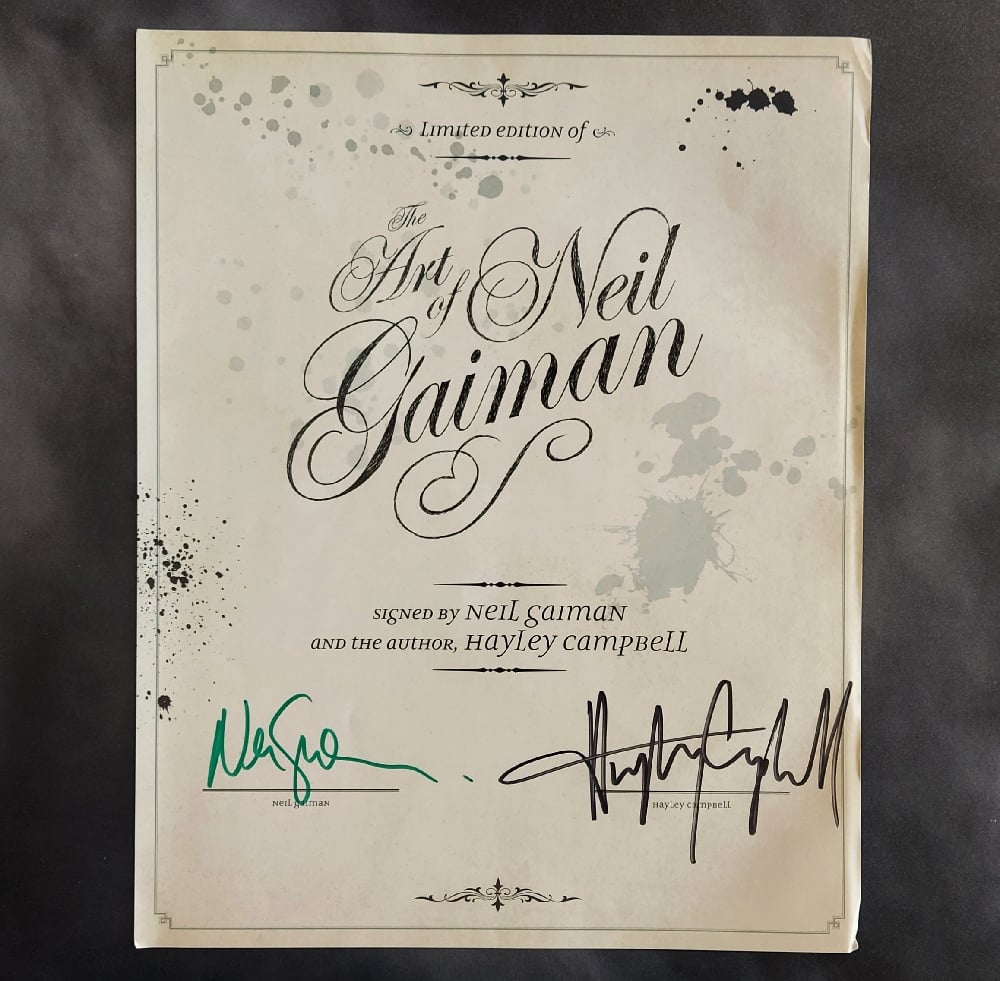 The Art of Neil Gaiman by Hayley Campbell - LTD. Edition SIGNED x2