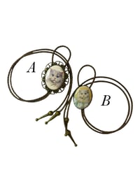 Image 1 of White Cat Bolo Tie 