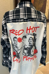 Vintage Black/White Flannel Shirt Red Hot Chili Peppers 