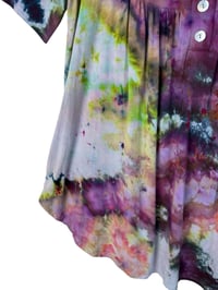 Image 5 of M Luxe Knit Babydoll Top in Earthy Blooms Watercolor Ice Dye