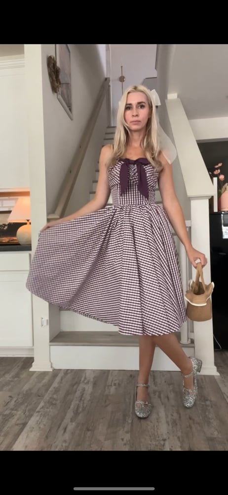 Image of Purple bow dress 