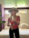 70s ladies Hawaiian blouse