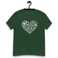 Image 5 of Unisex classic tee, Wildflower Heart T-Shirt | Minimal Floral Heart Graphic Tee