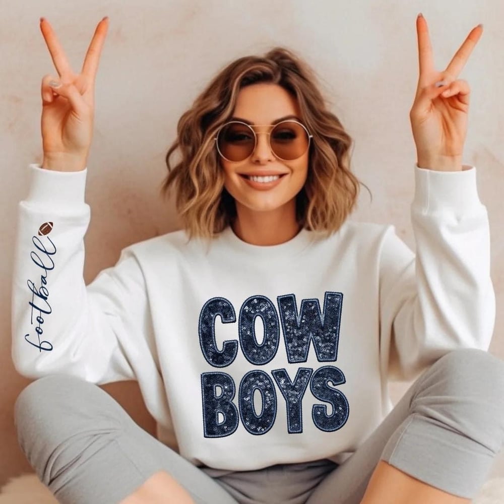 Image of Dallas Cowboys crewneck/long sleeve t shirt