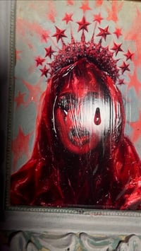 Image 2 of ‘VEIL OF SORROW’ [ Unique Mini Print - { 1/1 } ] - Hand Embellished Museum Archival Print