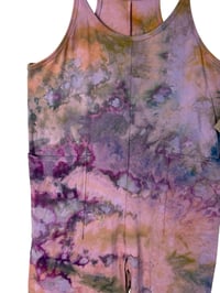 Image 8 of S/M Cotton Blend Knit Pocket Jumpsuit in Muted Watercolor Ice Dye