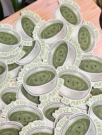 Image 4 of I love you so matcha smiski sticker!