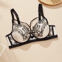 Image 2 of Sexy Hot Bra for Women Fashion Embroidery Lace Breast Collection Anti Sagging Bra Unlined Bra Women'