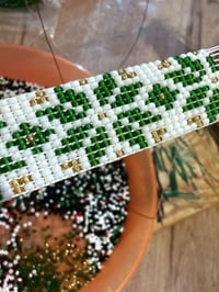 Image 5 of Green & white Tatreeze Handmade Bracelet 