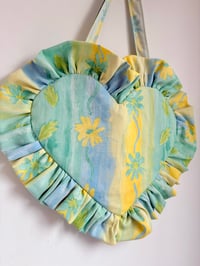 Image 2 of Watercolour Floral Heart Bag 💛🩵