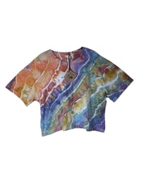 Image 2 of XL Crop Tee in Earthy Geodes Ice Dye