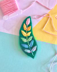Image 1 of Pastel Rainbow Leaves Patch