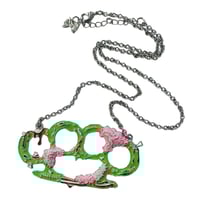 Image 1 of zombie brass knuckle necklace 