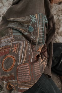 Image 4 of fabric of time // adorned linen jacket 