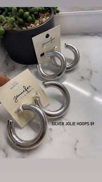 Silver Jolie hoops