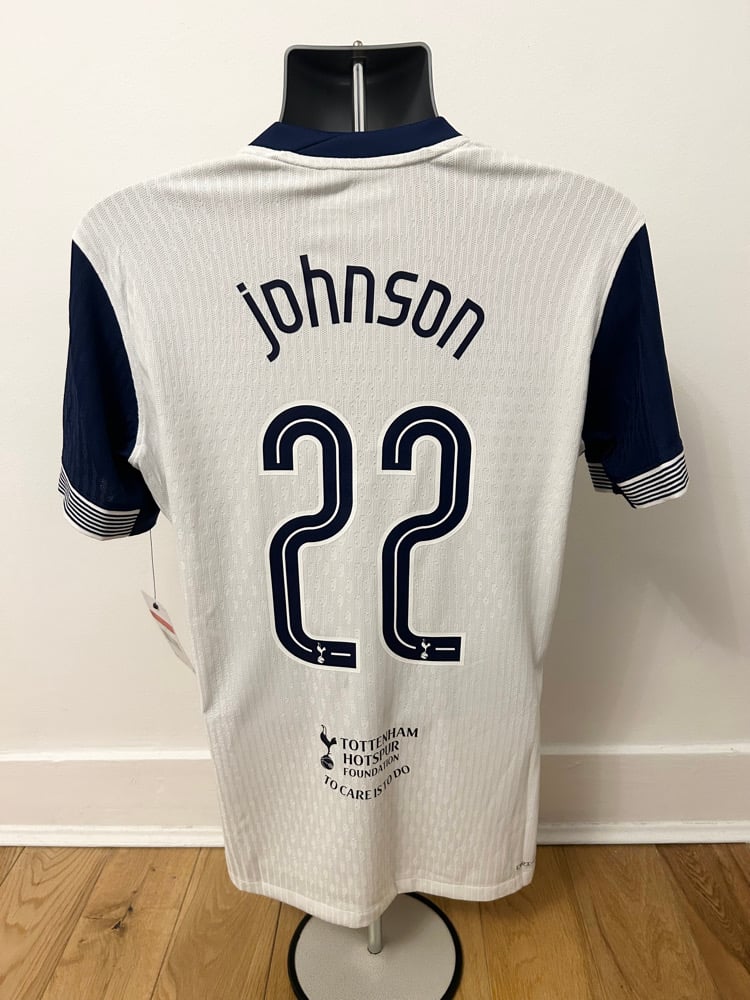 Image of Tottenham Hotspur “JOHNSON 22” Vaporknit 2024/25 Home Europa Final Shirt   (L)