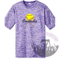 Image 2 of Onalaska Softball/Baseball: Unisex Electric Heather Tee