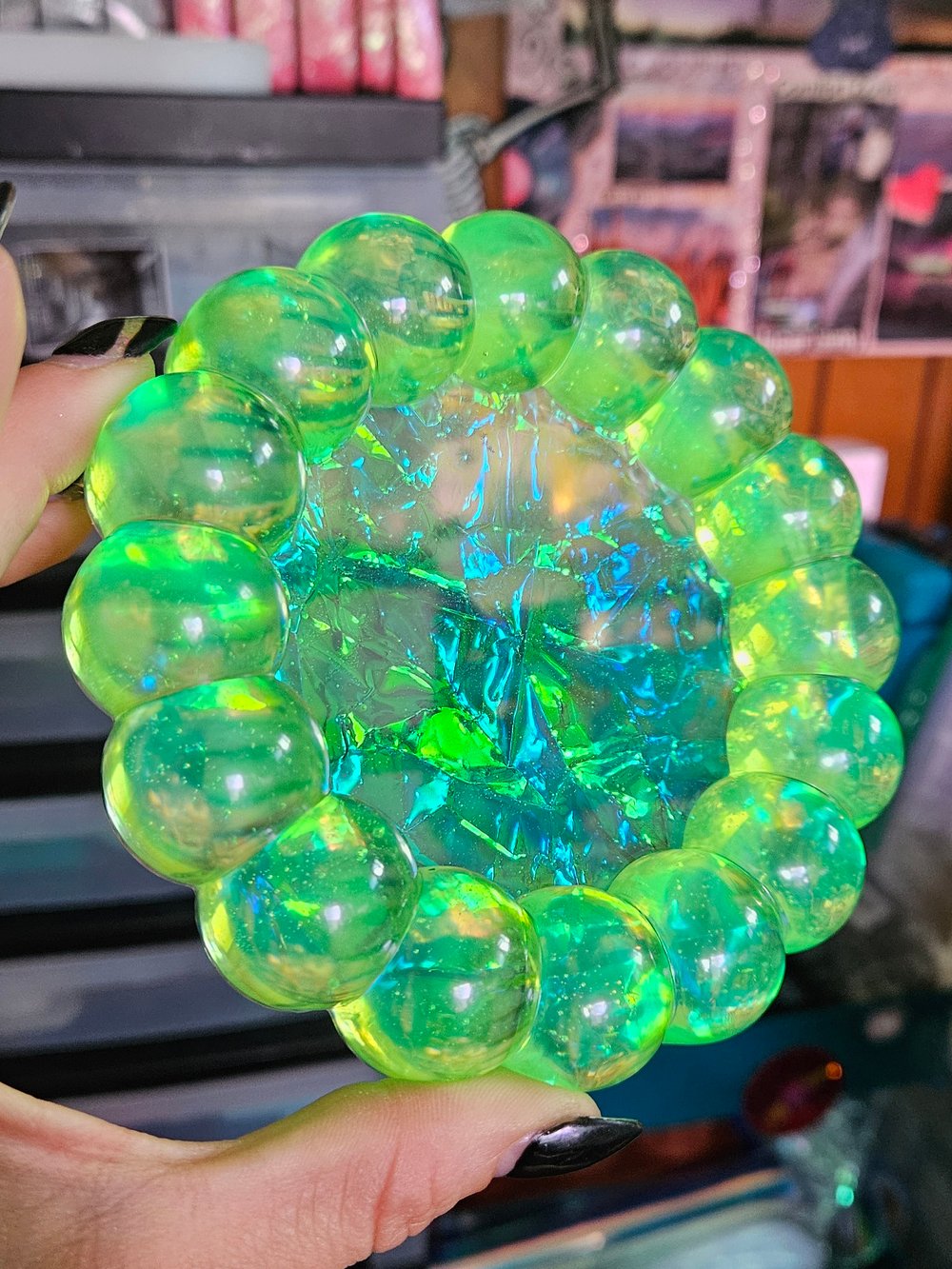 Image of Crinkly Clearidescent Bubble Coaster