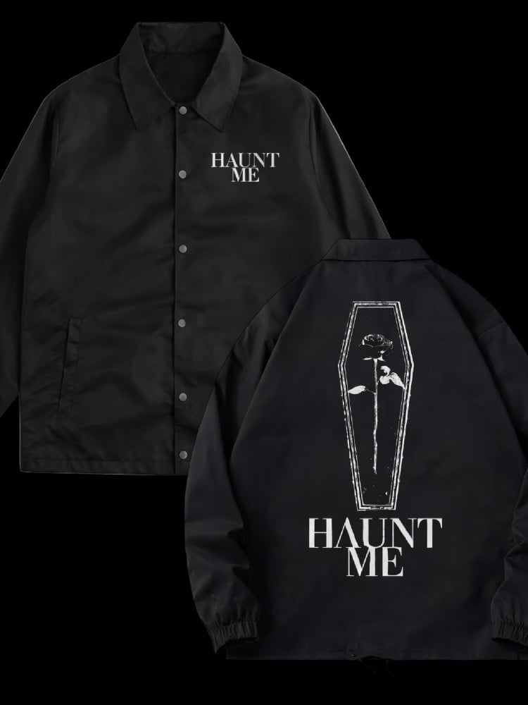 Haunt Me Coffin Logo Windbreaker