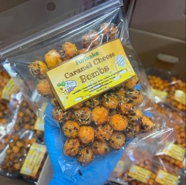 Furikake Caramel Cheese Bombs