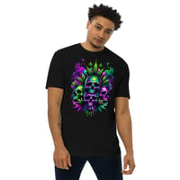 Image 1 of 4 weed skulls Men’s premium heavyweight tee