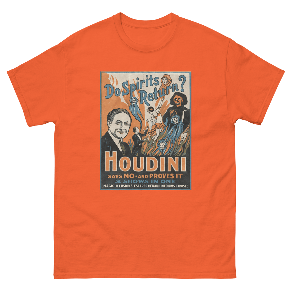 Image of Halloween Do Spirits Return Vintage Houdini Poster tee