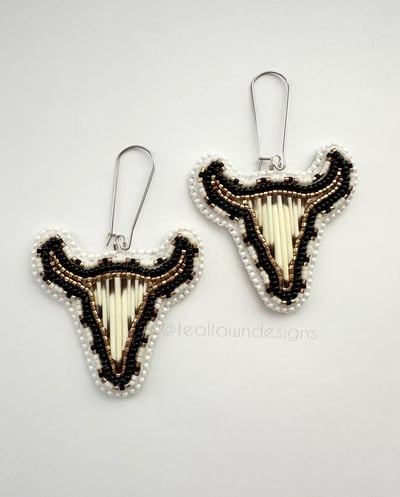 Image of Buffalo beaded earrings