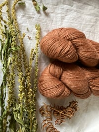 Alpaca, silk and cashmere 4ply BROWN