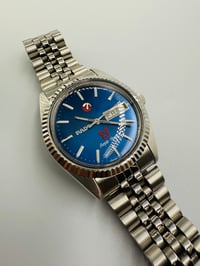 Image 3 of Rado Purple Horse Day Date Blue Dial Stainless Steel Automatic Men’s Watch