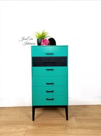 Image 1 of Vintage Mid Century Modern Retro Remploy Tallboy / Chest of Drawers 