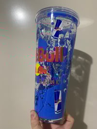 Image 2 of redbull lava 24oz snowglobe tumbler 
